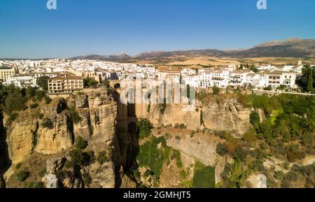 Aerial view of Ronda, Malaga, Andalusia, Spain Stock Photo