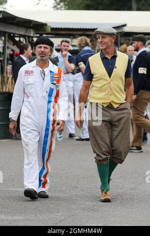 Chichester, UK. 17th Sep, 2021. Goodwood Motor Circuit 17 September 202. Race fans during the Goodwood Revival Goodwood, Chichester, UK Credit: Every Second Media/Alamy Live News Stock Photo