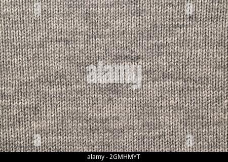 Closeup of Grey Woolen texture Background Stock Photo