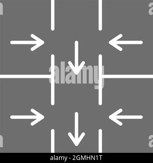 Evacuation plan, emergency evacuation sign grey icon. Stock Vector
