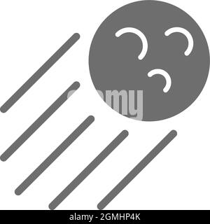 Meteorite grey icon. Isolated on white background Stock Vector