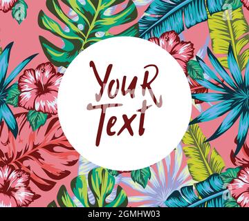 tropic punk seamless pattern, background for flyer or social media post Stock Vector