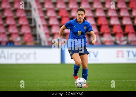 Trieste, Italy. 17th Sep, 2021. Cristiana Girelli (Italy) during Women's World Cup 2023 Qualifiers - Italy vs Moldova, FIFA World Cup in Trieste, Italy, September 17 2021 Credit: Independent Photo Agency/Alamy Live News Stock Photo