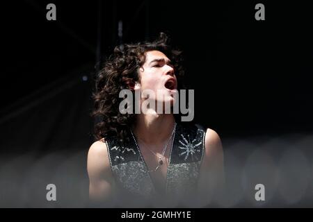 Las Vegas, United States. 19th Sep, 2021. Singer Conan Gray performs on stage during the iHeartRadio Music Festival Daytime Concerts at Area15 in Las Vegas, Nevada on Saturday, September 18, 2021. Photo by James Atoa/UPI Credit: UPI/Alamy Live News Stock Photo