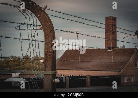 rematorium building in Buchenwald concentration camp Stock Photo