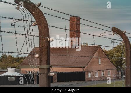 rematorium building in Buchenwald concentration camp Stock Photo