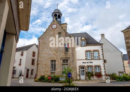 Exterior view of the town hall of La Roche-Bernard, in the Morbihan department, in the Brittany region of France Stock Photo