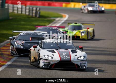95 Hartshorne John (gbr), Gunn Ross (gbr), Hancock Oliver (gbr), TF Sport, Aston Martin Vantage - AMR, action during the 2021 4 Hours of Spa-Francorchamps, 5th round of the 2021 European Le Mans Series, from September 17 to 19, 2021 on the Circuit de Spa-Francorchamps, in Stavelot, Belgium - Photo Frédéric Le Floc'h / DPPI Stock Photo