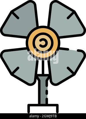 Cinema spot light icon. Outline cinema spot light vector icon color flat isolated Stock Vector
