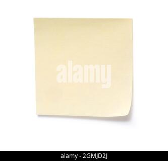 Blank Post-it Note in white back with shadow Stock Photo