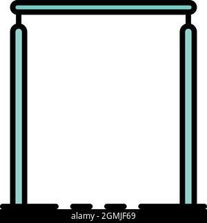 Gymnastic bars icon. Outline gymnastic bars vector icon color flat isolated Stock Vector