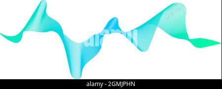 Technology digital abstract blue background with a colored dynamic waves, line and particles Stock Vector