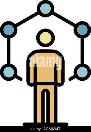 genetic code genetic engineering color icon vector illustration Stock ...