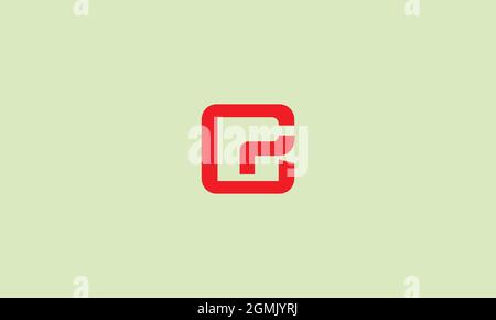 LETTERS CP OR PC LOGO DESIGN WITH NEGATIVE SPACE EFFECT Stock Vector