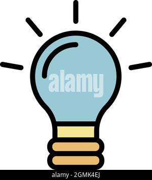 Light control icon. Outline light control vector icon color flat isolated Stock Vector
