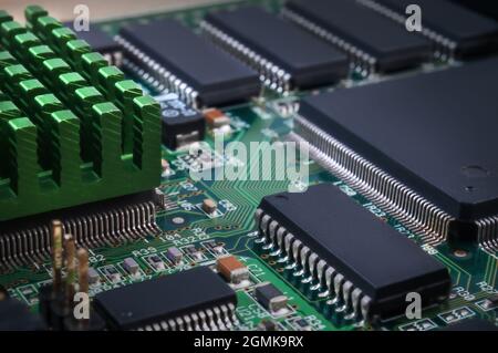 electronic circuit board with passive and active circuit components and ...