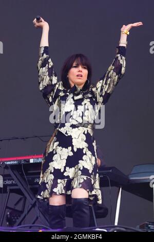 Newport, UK. 19th Sep, 2021. Irish singer, songwriter and multi instrumentalist Imelda Mary Higham, professionally known as Imelda May performs live on stage at the Isle of Wight festival. (Photo by Dawn Fletcher-Park/SOPA Images/Sipa USA) Credit: Sipa USA/Alamy Live News Stock Photo