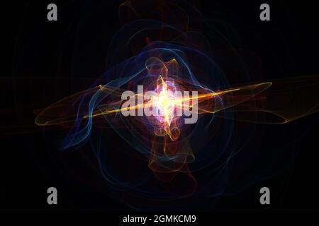 Exploding supernova , forminng of nebula. Black hole in the center of galaxy. Big bang concept. Supernova Blast in Space. The space of the universe. N Stock Photo