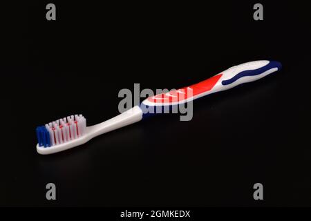 toothbrush isolated on black background Stock Photo