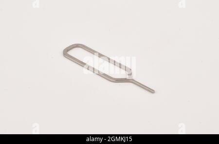 Sim Ejector pin on White Background Stock Photo