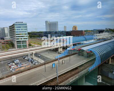 Amsterdam, Netherlands - September, 2021 - Sloterdijk Station. Train and metro central stations. Stock Photo