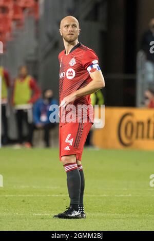 Toronto, Ontario, Canada. 18th Sep, 2021. Michael Bradley (4) in action during the MLS game between between Toronto FC and Nashville SC The game ended 2-1 (Credit Image: © Angel Marchini/ZUMA Press Wire) Stock Photo