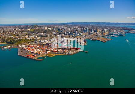 Auckland City waterfront, Waitamata Harbour Stock Photo