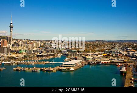 Auckland City waterfront, Waitamata Harbour Stock Photo