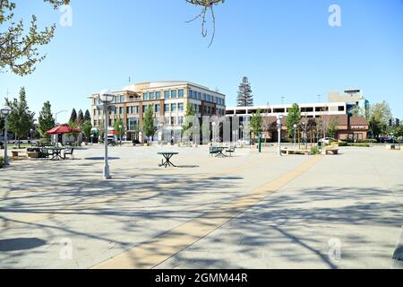 Downtown Roseville California Stock Photo