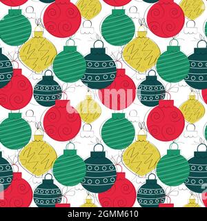 Abstract multicolored balls. Christmas pattern. Stock Vector