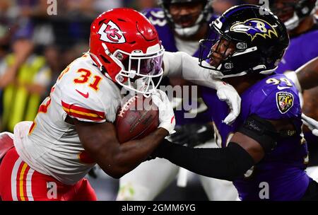 Baltimore Ravens linebacker Odafe Oweh (99) runs off of the line of  scrimmage during an NFL football game against the Cleveland Browns, Sunday,  Dec. 12, 2021, in Cleveland. (AP Photo/Kirk Irwin Stock