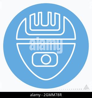 Icon Vector of Epilator - Blue Eyes Style - Simple illustration, Editable stroke, Design template vector, Good for prints, posters, advertisements, an Stock Vector