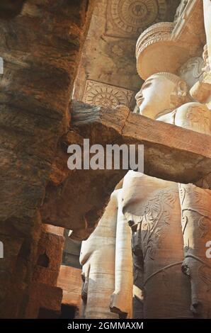 gopachal parvat jain temple gwalior Stock Photo