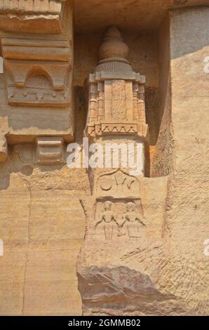 gopachal parvat jain temple gwalior Stock Photo