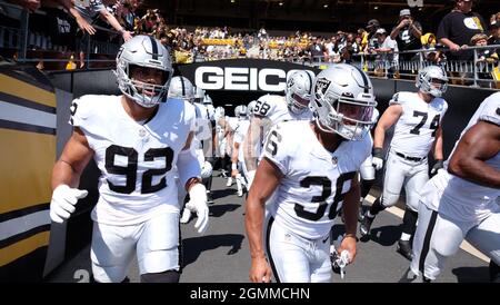 September 19th, 2021: T.J. Watt #90 during the Pittsburgh Steelers vs Las  Vegas Raiders game at Heinz Field in Pittsburgh, PA. Jason Pohuski/CSM  Stock Photo - Alamy