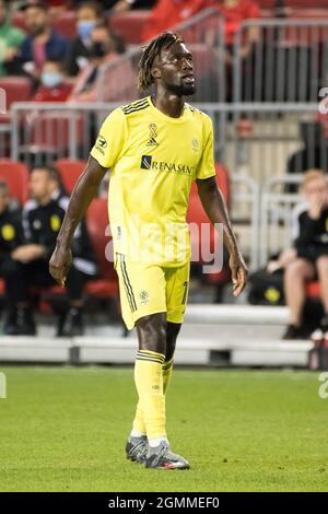 Toronto, Canada. 18th Sep, 2021. C.J. Sapong (17) seen during the MLS football match between Toronto FC and Nashville SC at BMO Field in Toronto. Final score; Toronto FC 2:1 Nashville SC). Credit: SOPA Images Limited/Alamy Live News Stock Photo