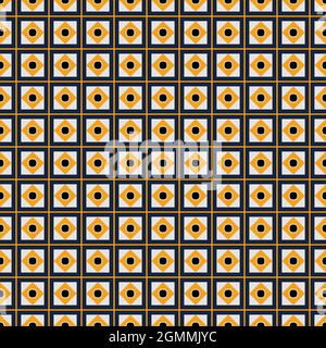 Seamless abstract pattern made from squares. Pattern in moroccan style Stock Vector