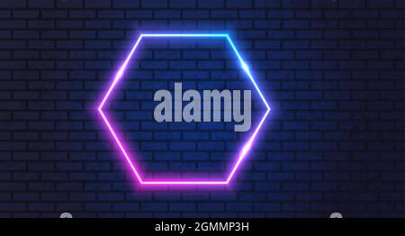 Neon frame for your design Stock Vector