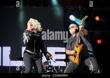 Kim Wilde Performing at , Lets Rock 80s  , Leeds , UK , 18.09.2021 Stock Photo