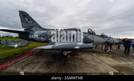 Mosnov, Czech Republic. 18th Sep, 2021. Days of NATO and the Czech Air Force Days in Ostrava - Mosnov airport, Czech Republic, September 18, 2021. Pictured airplane airplane L-39NG. Credit: Jaroslav Ozana/CTK Photo/Alamy Live News Stock Photo