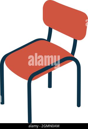 office chair red. cartoon isolated vector Stock Vector