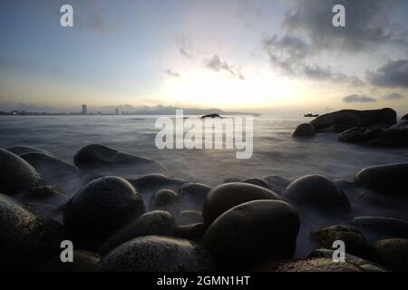 Nice landscape in Binh Dinh province central Vietnam Stock Photo