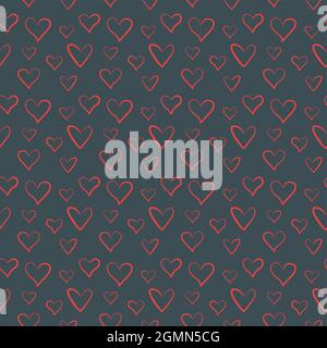 Romantic background with hearts, ideas for valentines, banners, posters - seamless pattern. Vector, eps. Stock Vector