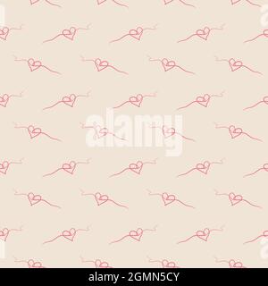 Romantic background with hearts, ideas for valentines, banners, posters - seamless pattern. Vector, eps. Stock Vector