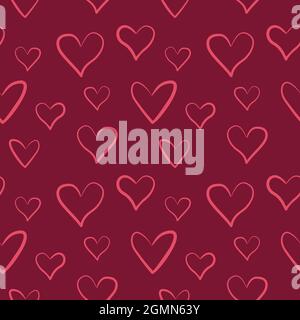 Romantic background with hearts, ideas for valentines, banners, posters - seamless pattern. Vector, eps. Stock Vector