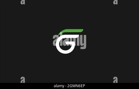 LETTERS FG OR GF LOGO DESIGN WITH NEGATIVE SPACE EFFECT Stock Vector
