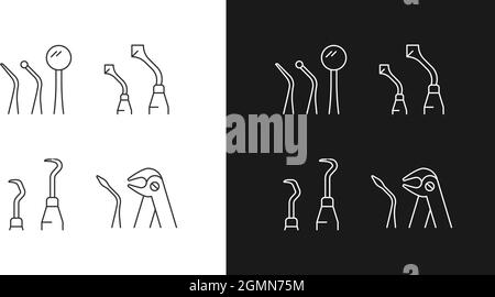 Teeth repairing treatment linear icons set Stock Vector Image & Art - Alamy
