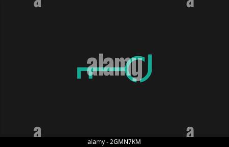 LETTERS CD OR DC LOGO DESIGN WITH NEGATIVE SPACE EFFECT Stock Vector