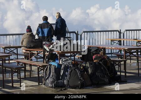 Resring on the Zugspitze, Germany, Bavaria, Zugspitze Stock Photo