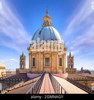 the dome of the famous palermo cathedral, sicily Stock Photo